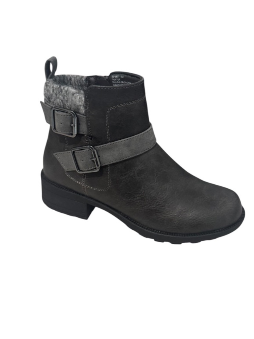 Easy Works by Easy Street Women's Kourt Slip Resistant Ankle Boots, Grey US 5M
